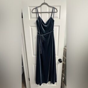 Revelry Royal Blue Zuri Velvet Dress